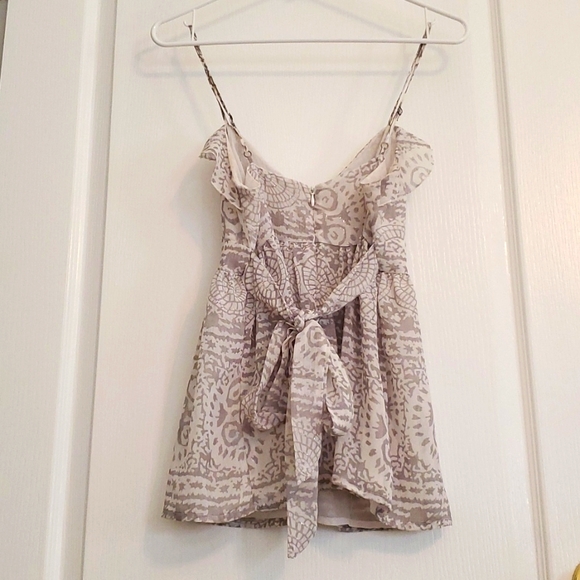 Kirra Bohemian Style Spaghetti Straps Top, size M, White/Gray Sparkly - Picture 4 of 16